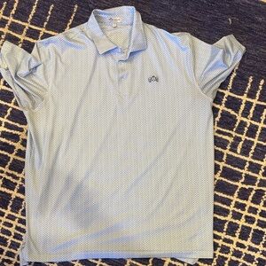 Light Blue Sunglass Patterned Peter Millar Polo Shirt